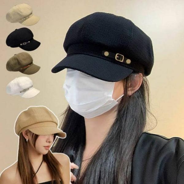 여성 클래식 고급디자인 빈티지룩 모더룩 팔각모자