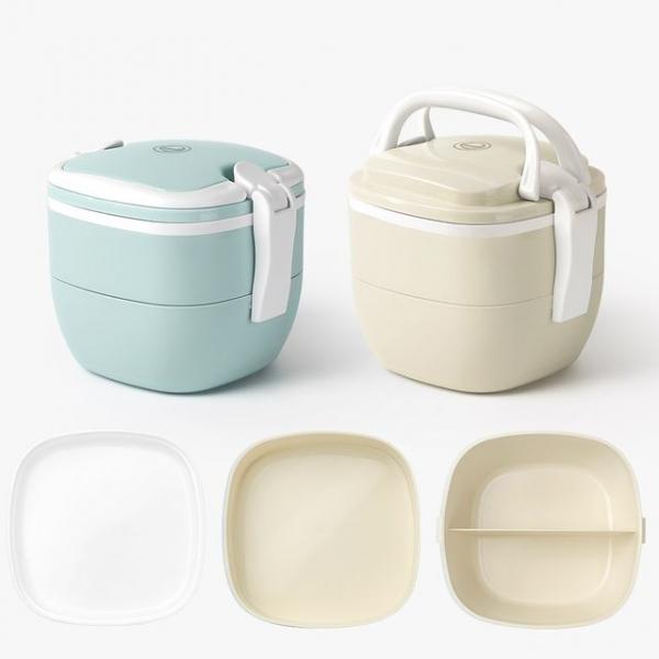 소풍 등산 캠핑 런치박스 찬합 칸막이 2단 도시락통