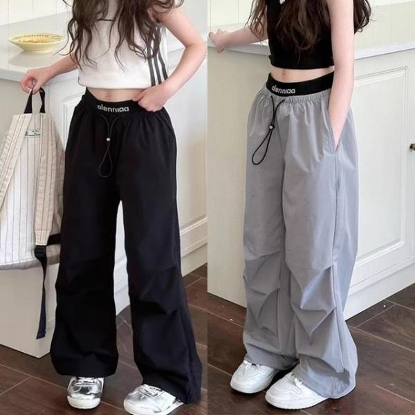 허리밴딩 셔링 여성 와이드팬츠