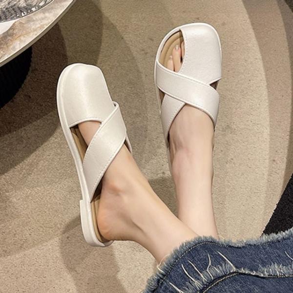 크로스 여성오픈토 슬리퍼