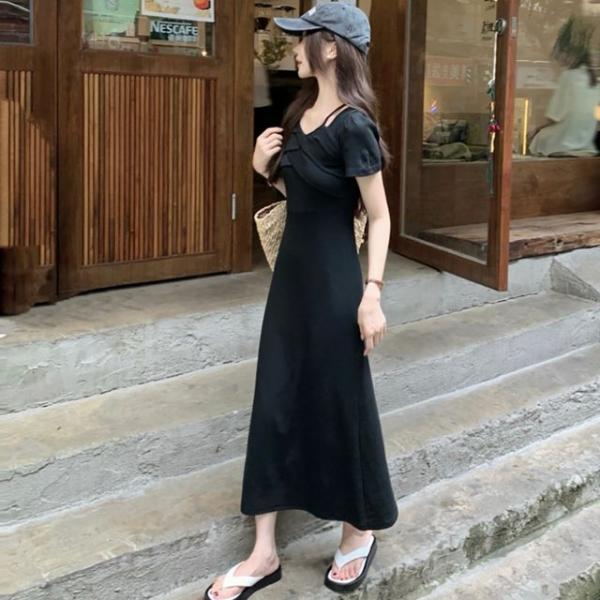 트임 셔링 여성 원피스