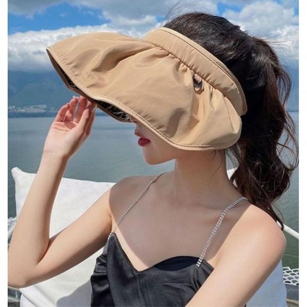 여성 와이어 돌돌이 썬캡 챙모자 휴가모자 농사모자
