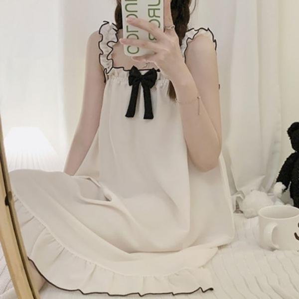 그레이스 프릴 여성 원피스 잠옷