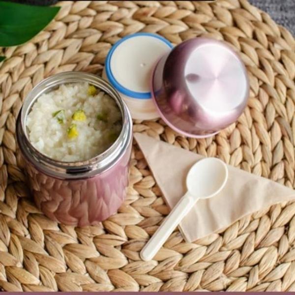 모던스푼보온죽통350ml 스푼이 있어요 이유식죽통