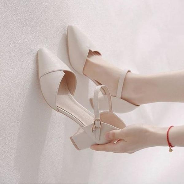 여성 구두 발편한 스트랩 펌프스 미들 메리제인 슈즈