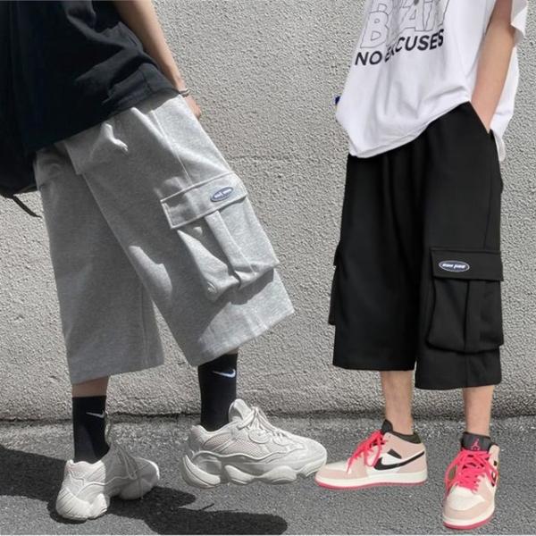 남자 7부 버뮤다반바지 밴딩 벌룬 칠부 바지 트레이닝