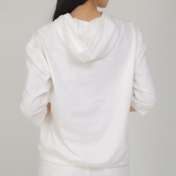여성 코튼 7부 후드티셔츠 고급면 여성의류 상의 면티