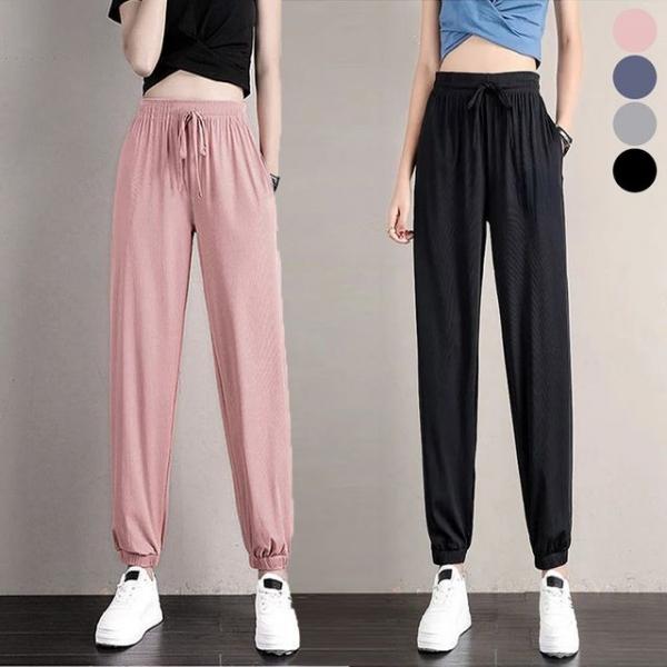 여름 여성 쿨 요가 조거 팬츠 츄리닝 바지 통기성