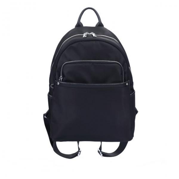 여성 데일리 백팩 소가죽 방수원단 블랙가방