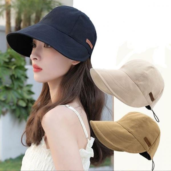 여성 스트링조절 와이드 버킷햇 넓은 챙 자외선차단