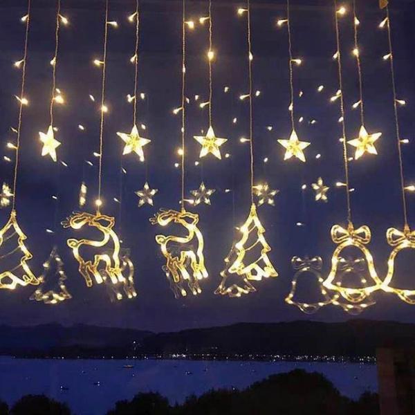 크리스마스 LED전구 (종+트리+루돌프(미니별)