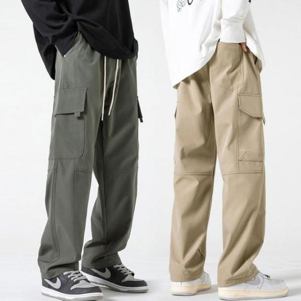 남자 밴딩 카고바지 편한 와이드팬츠 통바지 작업바지