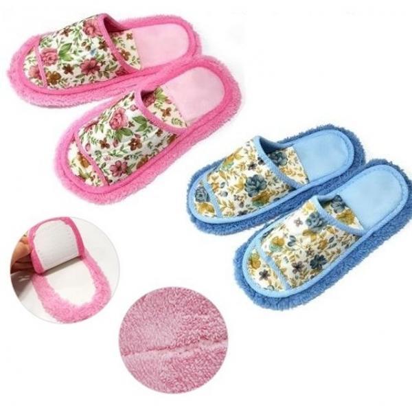 극세사 청소 실내화 청소패드 분리가능 슬리퍼