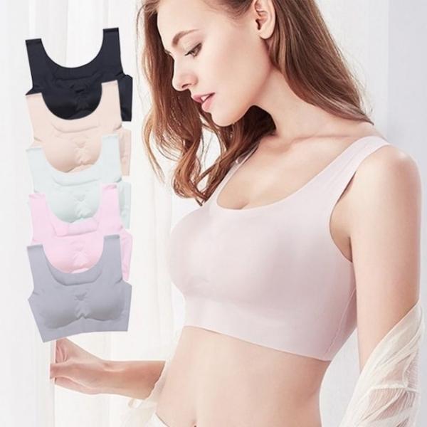 고퀄리티 노와이어 심리스 여성 브라탑 개별포장 A