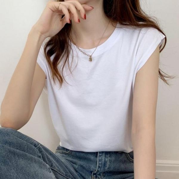 여성 루즈핏 민소매나시티 UC 0182 여성 면티셔츠 나