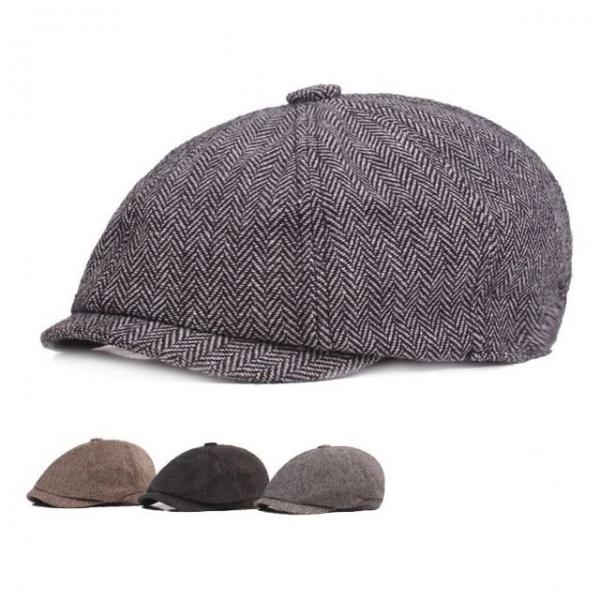 키밍 남성 중년 사계절 베레모 캡 모자 가을 겨울