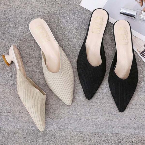 여성 블로퍼힐 뮬슬리퍼 샌들 슬링백 구두 스틸레토