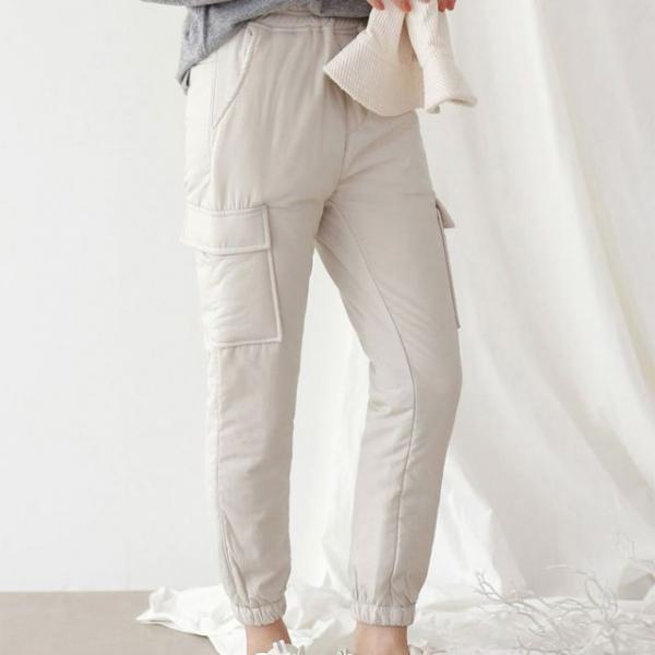 방한 여성 패딩 바지 솜 여자 겨울 조거 팬츠 등산 aa