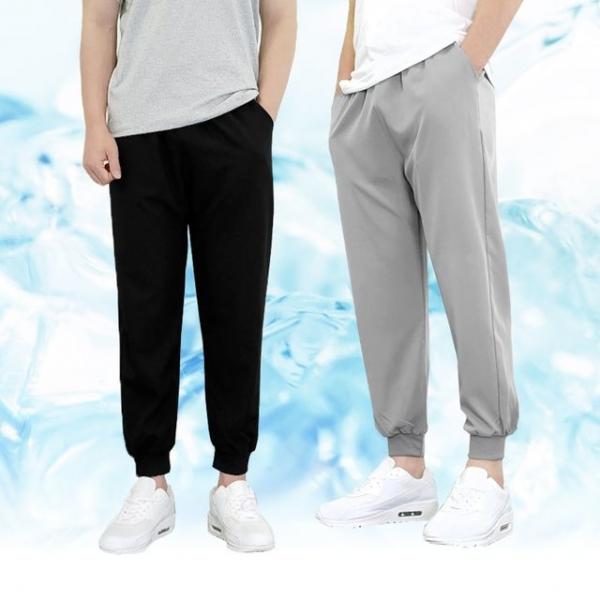남자 여름 아이스 슬랙스 쿨 냉장고 스판 조거 팬츠