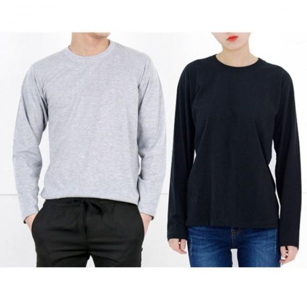 남자 긴팔 면 티셔츠 기본 라운드티 여름옷 얇은옷