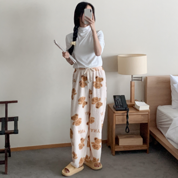 복슬복슬 여자 수면바지 극세사바지 수면잠옷바지 푸들잠옷바지