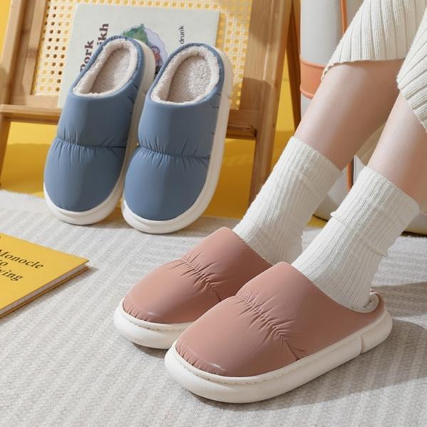 런칭특가 겨울 패딩털실내화 털슬리퍼 방한화 여성 남성 사무실슬리퍼 거실화 털신