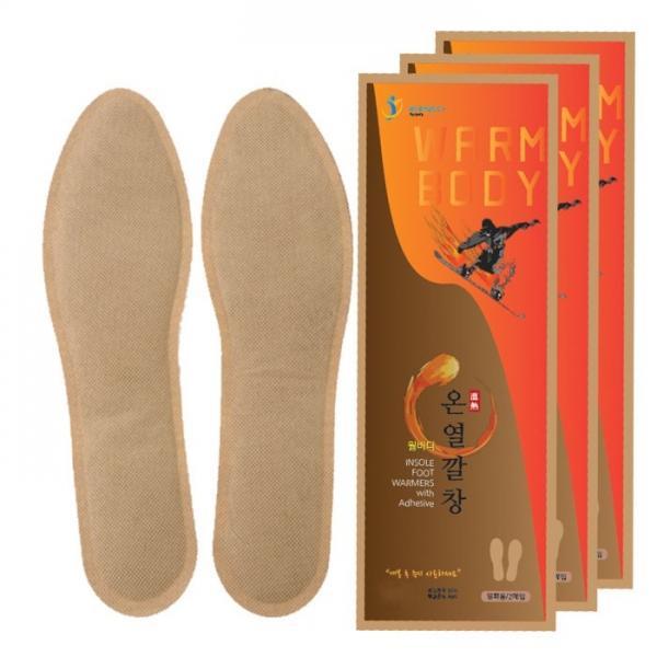 웜바디 온열깔창 X10세트 남녀 발열깔창 발핫팩 깔창핫팩 방한
