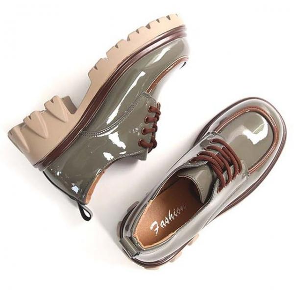 에나멜 여성 키높이 로퍼 발편한 통굽 단화 페니로퍼