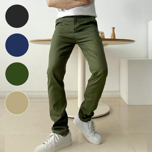 남성 일자 면바지 베이직 치노 팬츠 간절기 하의