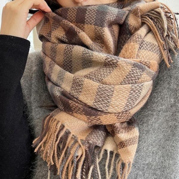 2500배송 여성 체크 캐시미어 머플러 방한 보온 목도리 넥워머 스카프