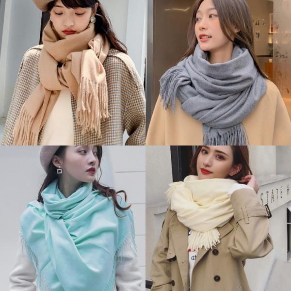 2500배송 컬러 숄 캐시미어머플러 겨울 여성 퍼 목도리 넥워머 스카프