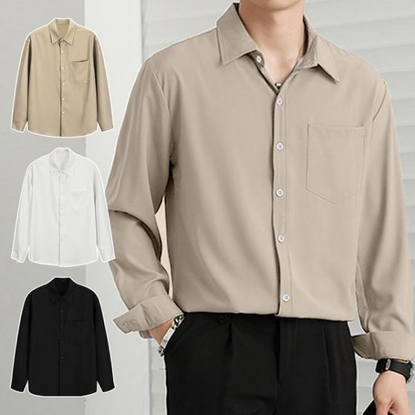 남자 남방 가을 봄남방 구김없는 면 캐주얼셔츠 3컬러