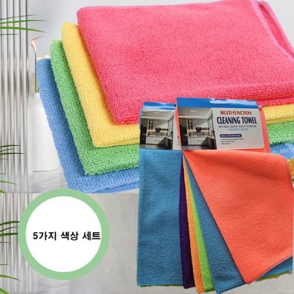 극세사행주 걸레 주방 업소용 카페 행주 주방행주 5매입 한세트