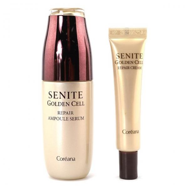 SENITE 여자 화장품 골든셀 리페어 앰플 세럼 45ml