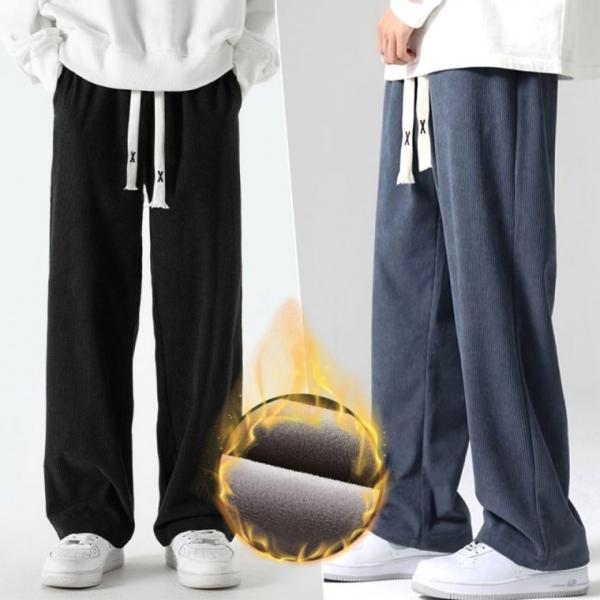 [도매라인]*인기절정 맨즈 코듀로이팬츠 남자 트레이닝팬츠 남성용 겨울기모바지 밴딩기모팬츠