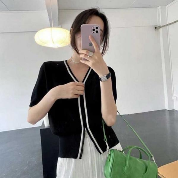 특가 여성 여름 반팔가디건 투웨이 지퍼가디건 2color 블랙 화이트 55 66사이즈