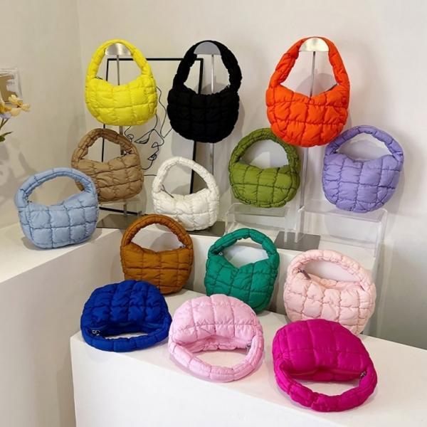 [도매라인]미니 구름가방 퀼팅백 패딩백 미니 토트백 와플 핸드백 엠보 간절기가방 데일리백