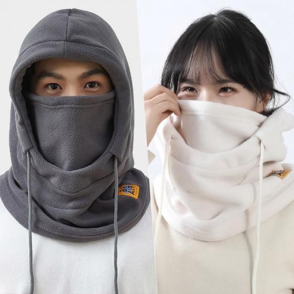 [도매라인] 후드넥워머 방한마스크 일체형마스크 넥워머 방한워머 현장 배달 마스크 바람막이