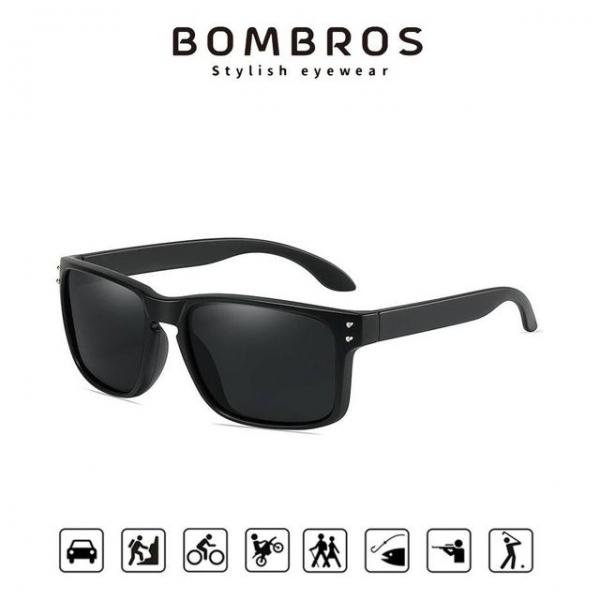 가벼운 남자 편광 스포츠 선글라스 낚시 블랙