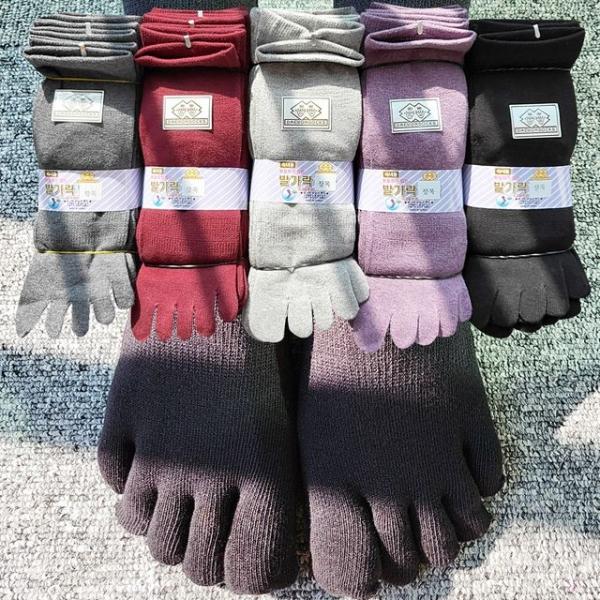 국산 여자 고급면 발가락양말 10켤레 무지 장목