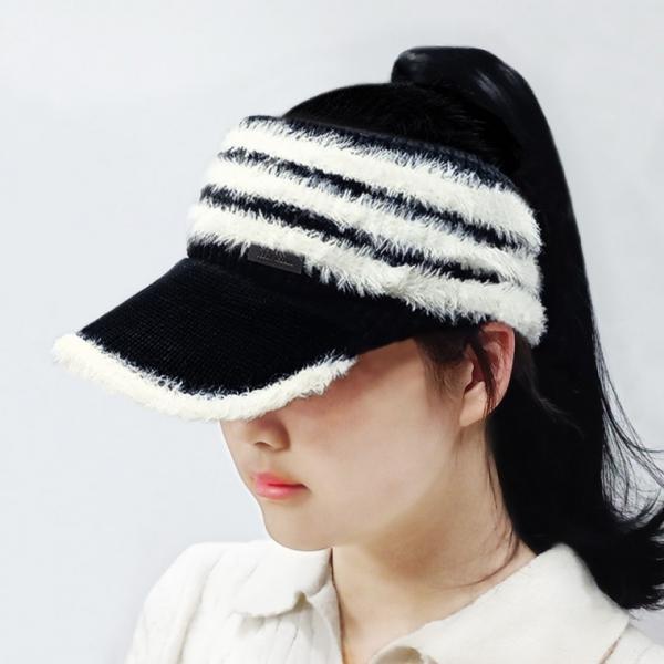 방한용 스포츠 줄무늬 모자 여성용 등산 자전거 러닝