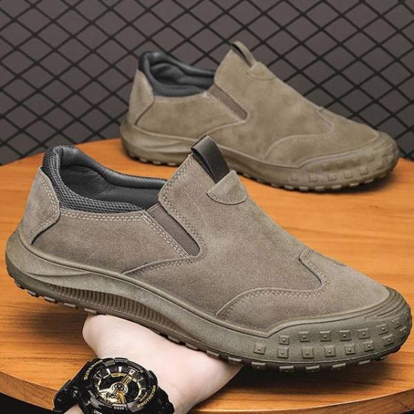 남성 끈없는 슈즈 박음질 포인트 벗기 쉬운 운동화