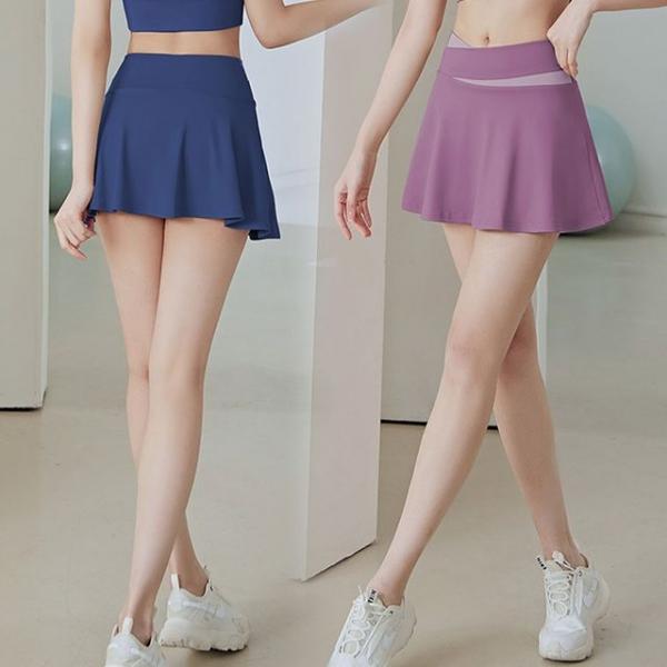 여성 숏스커트 레깅스 PT 요가 9부 미니스커트