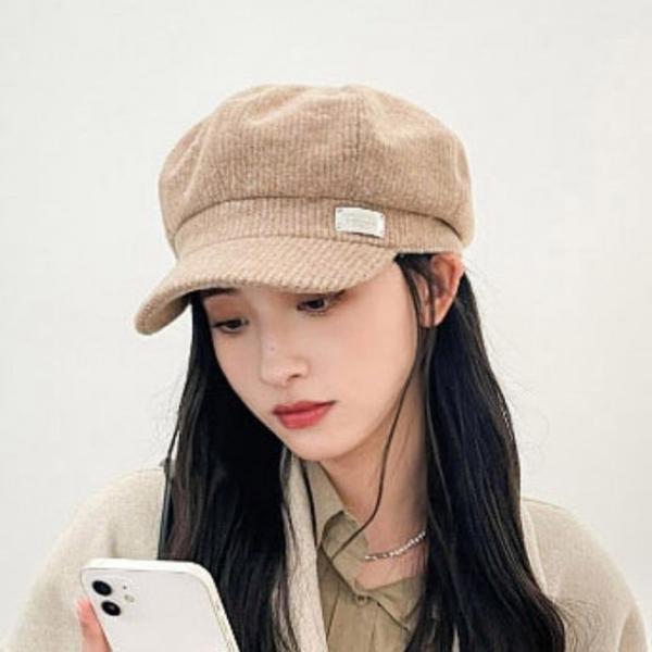 여자 데일리 모던한 예쁜 코듀로이 뉴스보이캡 모자