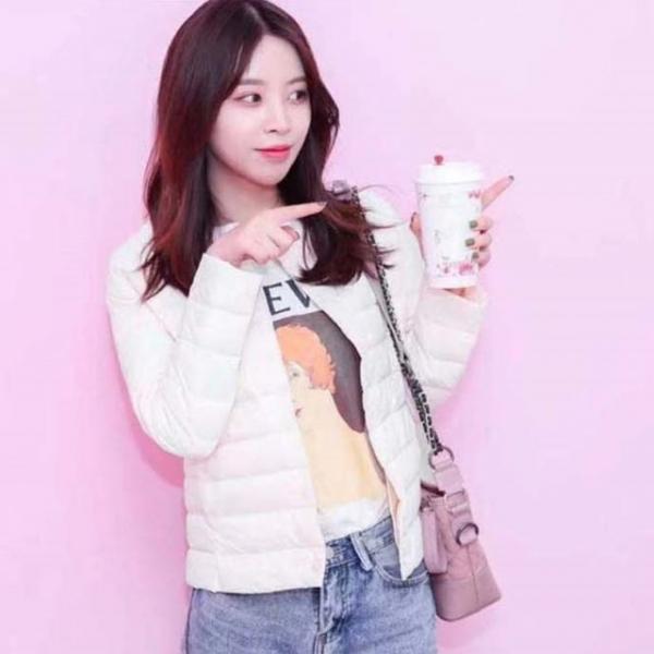 겨울 따뜻한 여성 경량 오리털 이너 숏 슬림 패딩