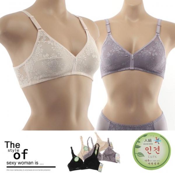 시원한 인견 여성 노와이어 홀겹브라 브라렛