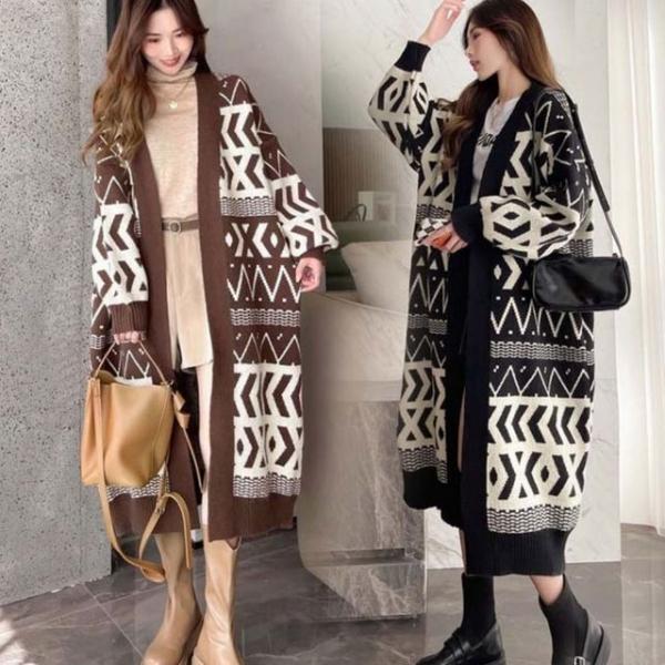 봄 가을 겨울 따뜻한 여성 예쁜 노버튼 니트 롱가디건