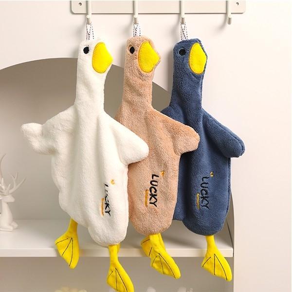 극세사 오리 주방 고리형 캐릭터 핸드타월 타올 키친행주 수건 핸드타올 주방타올 오리행주 주방행주 손수