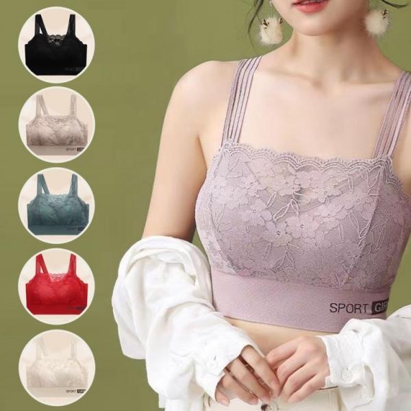 어머님통풍레이스브라 여자 끈나시 브라탑 런닝 브라