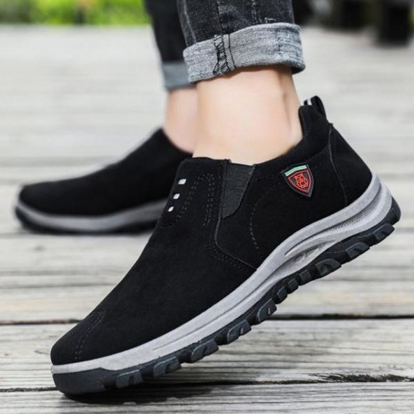 끈없는 남성 베이직 슬립온 데일리 스니커즈